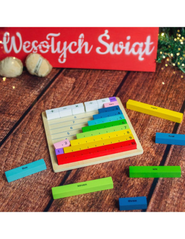Tooky Toy Drewniana Tablica Matematyczna Nauka Liczenia Liczydło
