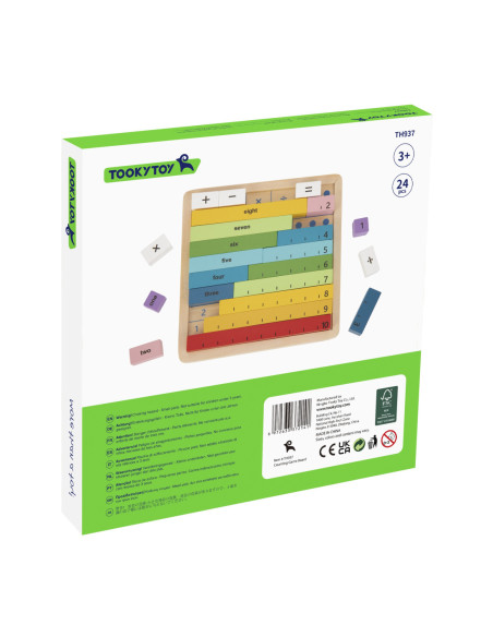 Tooky Toy Drewniana Tablica Matematyczna Nauka Liczenia Liczydło