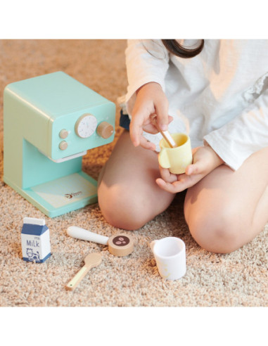 CLASSIC WORLD Drewniany Ekspres do Kawy Zestaw dla Dzieci 7 el.