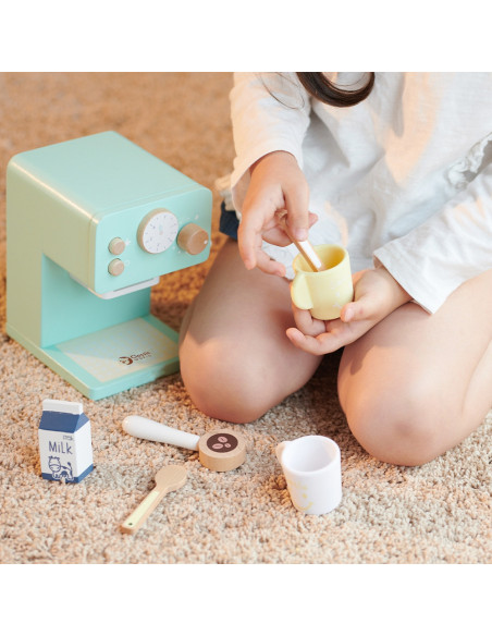 CLASSIC WORLD Drewniany Ekspres do Kawy Zestaw dla Dzieci 7 el.