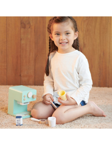 CLASSIC WORLD Drewniany Ekspres do Kawy Zestaw dla Dzieci 7 el.