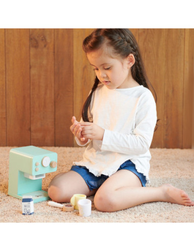 CLASSIC WORLD Drewniany Ekspres do Kawy Zestaw dla Dzieci 7 el.