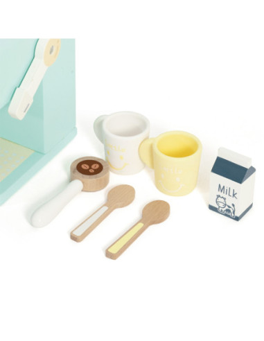 CLASSIC WORLD Drewniany Ekspres do Kawy Zestaw dla Dzieci 7 el.