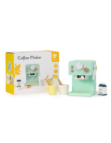 CLASSIC WORLD Drewniany Ekspres do Kawy Zestaw dla Dzieci 7 el.