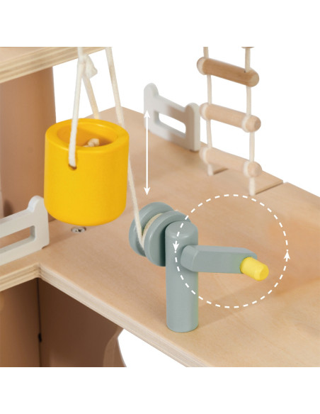 CLASSIC WORLD Drewniany Domek na Drzewie dla Lalek 31 el.