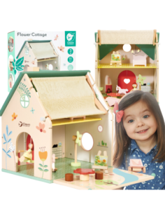 CLASSIC WORLD Country Wooden Dollhouse 10 pcs.