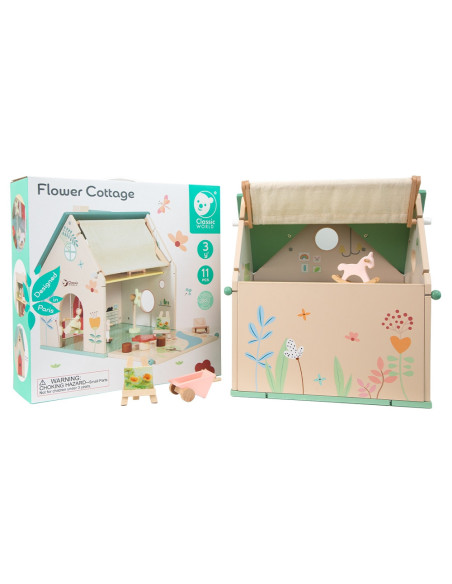 CLASSIC WORLD Wiejski Drewniany Domek Dla Lalek 10 el.