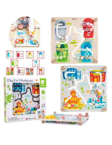 CLASSIC WORLD Gra Logiczna 2w1 Segregacja Odpadów Sorter Miasto