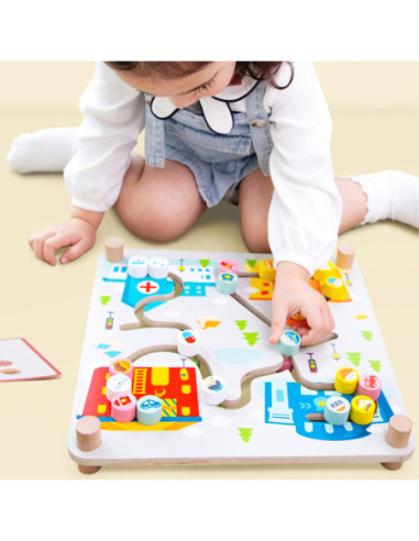 CLASSIC WORLD Gra Logiczna 2w1 Segregacja Odpadów Sorter Miasto