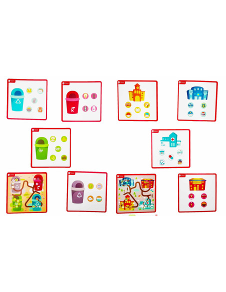 CLASSIC WORLD Gra Logiczna 2w1 Segregacja Odpadów Sorter Miasto