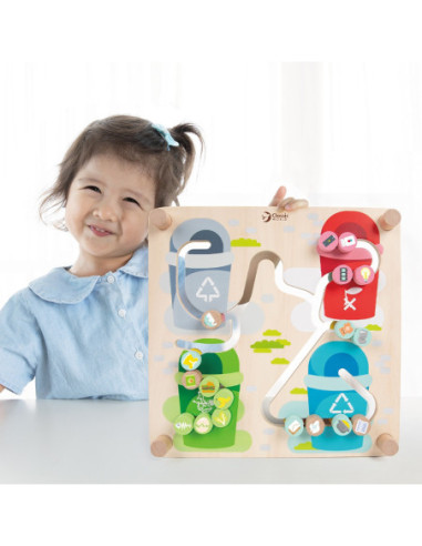 CLASSIC WORLD Gra Logiczna 2w1 Segregacja Odpadów Sorter Miasto