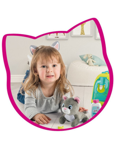 SMOBY Zestaw 2w1 Kontener dla Kota + Interaktywny Miauczący Kot