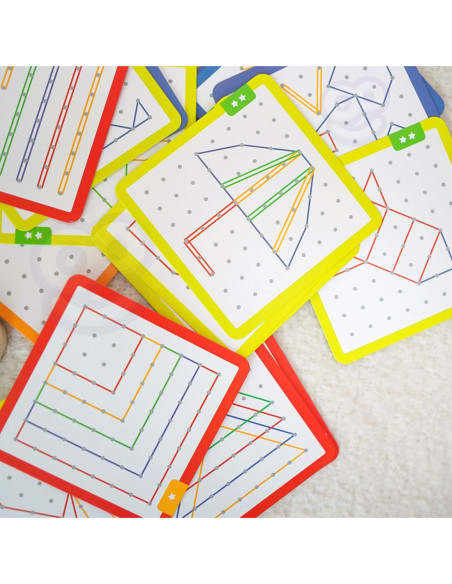 WOOPIE GREEN Geoplan na Gumki Drewniana Układanka 69 el. Certyfikat FSC