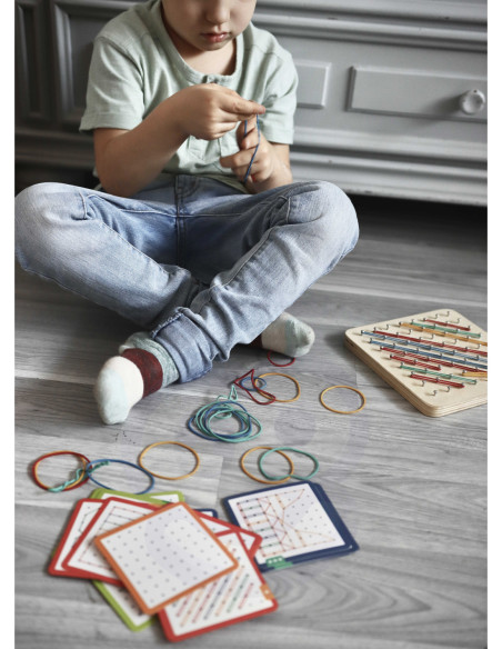 WOOPIE GREEN Geoplan na Gumki Drewniana Układanka 69 el. Certyfikat FSC