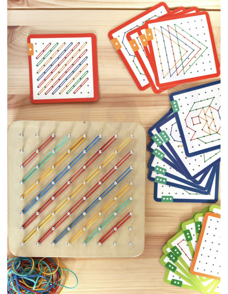 WOOPIE GREEN Geoplan na Gumki Drewniana Układanka 69 el. Certyfikat FSC