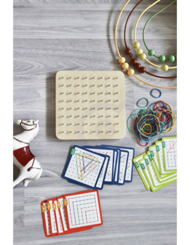 WOOPIE GREEN Geoplan na Gumki Drewniana Układanka 69 el. Certyfikat FSC