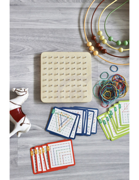 WOOPIE GREEN Geoplan na Gumki Drewniana Układanka 69 el. Certyfikat FSC