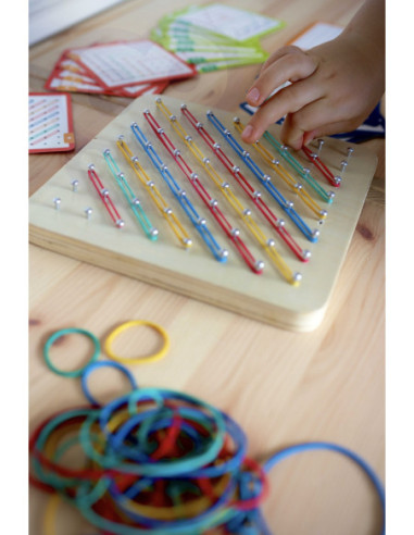 WOOPIE GREEN Geoplan na Gumki Drewniana Układanka 69 el. Certyfikat FSC