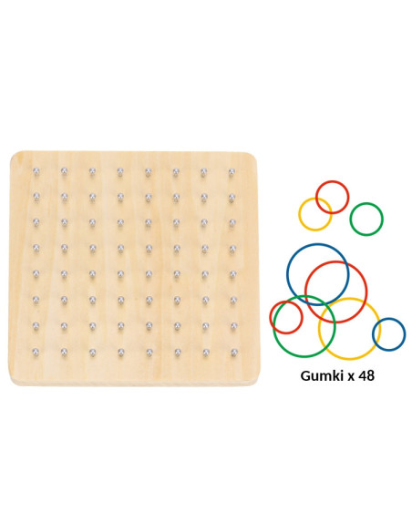 WOOPIE GREEN Geoplan na Gumki Drewniana Układanka 69 el. Certyfikat FSC