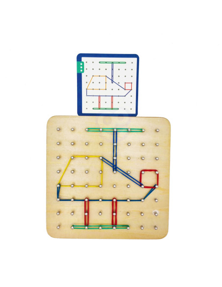 WOOPIE GREEN Geoplan na Gumki Drewniana Układanka 69 el. Certyfikat FSC