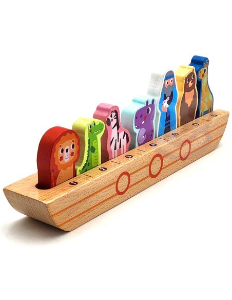 Tooky Toy Drewniana Arka Noego + Książeczka z Zagadkami
