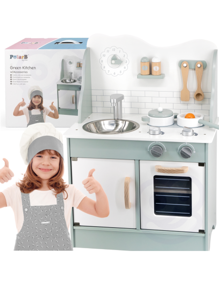 VIGA PolarB Drewniana Kuchnia z Akcesoriami Eco Green