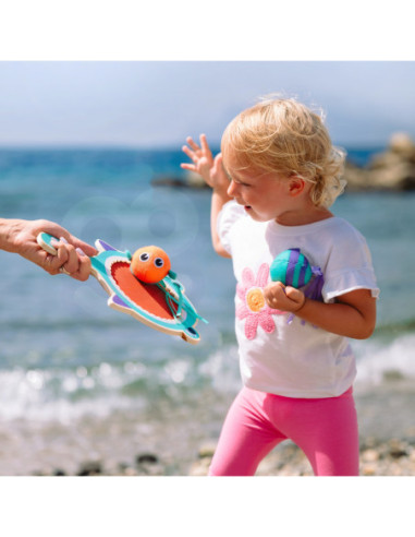 WOOPIE GREEN Gra na Rzepy CATCH BALL Zręcznościowa Paletka + 2 Piłki Rybki