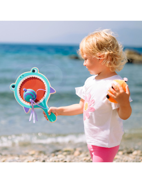 WOOPIE GREEN Gra na Rzepy CATCH BALL Zręcznościowa Paletka + 2 Piłki Rybki