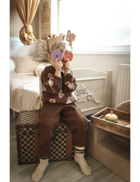 WOOPIE GREEN Drewniany Burger Restauracja Układanka dla Dzieci 15 el. Certyfikat FSC