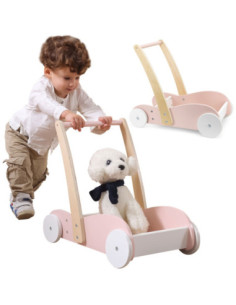 VIGA PolarB Wooden 2-in-1 Stroller, Walker, Pusher