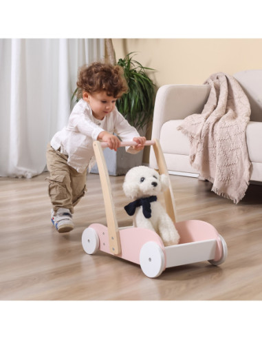 Viga PolarB Drewniany Wózek 2w1 Chodzik Pchacz