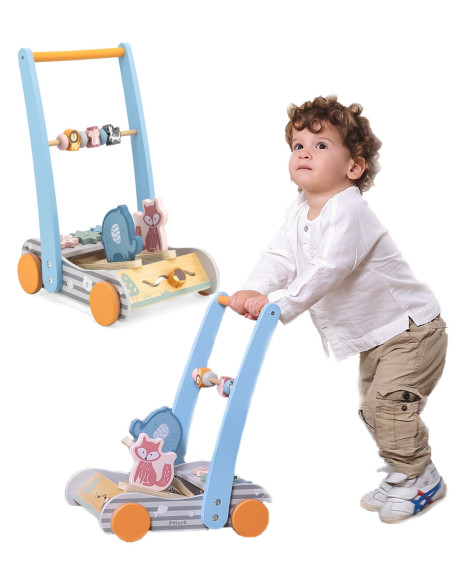 Viga PolarB Drewniany Pchacz Chodzik dla Dzieci Zwierzęta