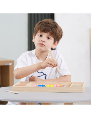 VIGA Drewniana Gra Kulki Złap i Dopasuj Układanka
