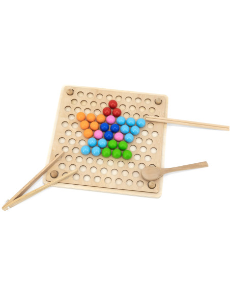 VIGA Drewniana Gra Kulki Złap i Dopasuj Układanka