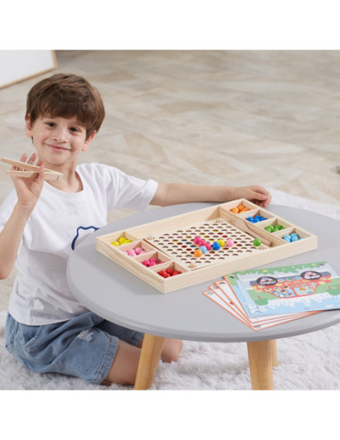 VIGA Drewniana Gra Kulki Złap i Dopasuj Układanka