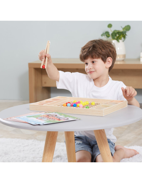 VIGA Drewniana Gra Kulki Złap i Dopasuj Układanka