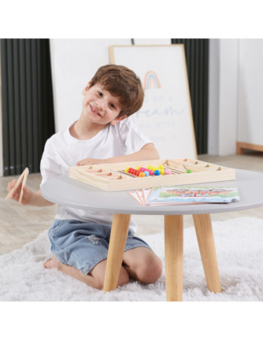 VIGA Drewniana Gra Kulki Złap i Dopasuj Układanka