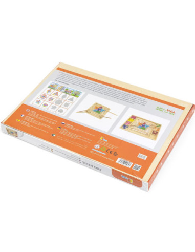 VIGA Drewniana Gra Kulki Złap i Dopasuj Układanka