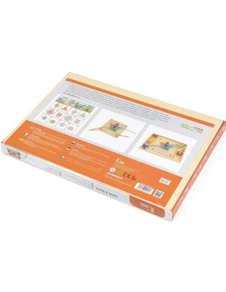 VIGA Drewniana Gra Kulki Złap i Dopasuj Układanka