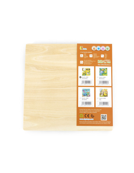 VIGA Drewniane Puzzle z Pinezkami Farma 12m+