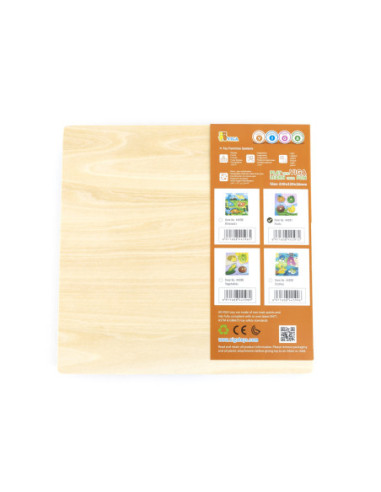 VIGA Drewniane Puzzle z Pinezkami Farma 12m+