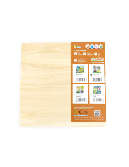 VIGA Drewniane Puzzle z Pinezkami Farma 12m+