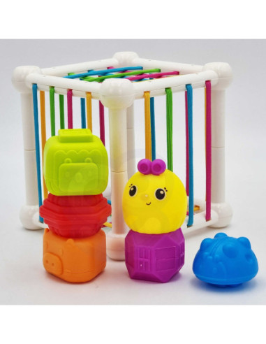 WOOPIE Elastyczna Kostka Sensoryczna Sorter dla Dzieci 7 el.