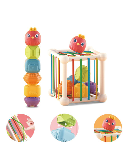 WOOPIE Elastyczna Kostka Sensoryczna Sorter dla Dzieci 7 el.