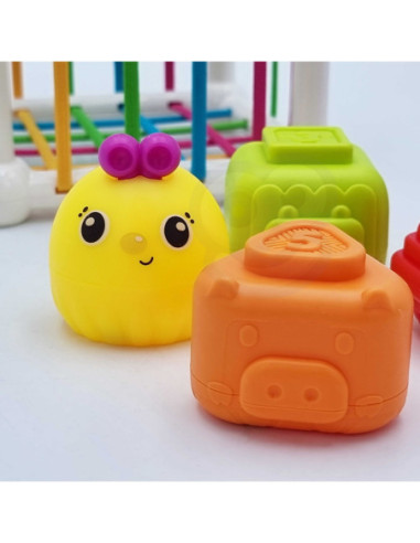 WOOPIE Elastyczna Kostka Sensoryczna Sorter dla Dzieci 7 el.