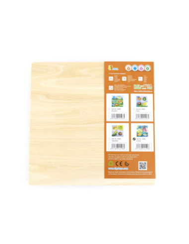 VIGA Drewniane Puzzle z Pinezkami Farma 12m+