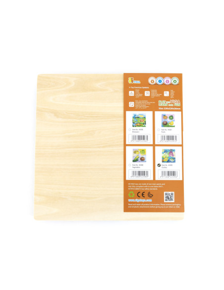 VIGA Drewniane Puzzle z Pinezkami Farma 12m+