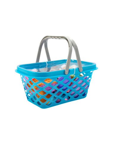 WOOPIE Koszyk na Zakupy z Zestawem do Herbaty i Słodyczami 26 el.