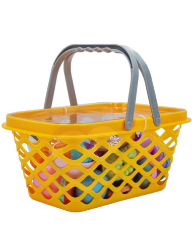 WOOPIE Koszyk na Zakupy z Zestawem do Herbaty i Słodyczami 26 el.