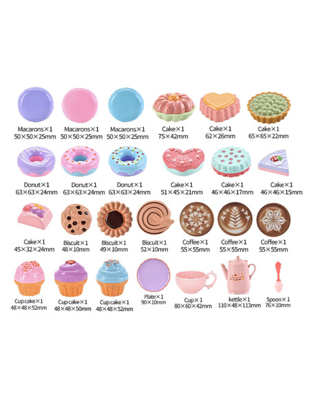 WOOPIE Koszyk na Zakupy z Zestawem do Herbaty i Słodyczami 26 el.